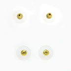 Chanel Flower Motif Earrings Pair Abc244 Pink Black Gold Color Accessori — view 8