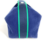Hermes Handbag Brid A Black GM Cotton Blue — view 6