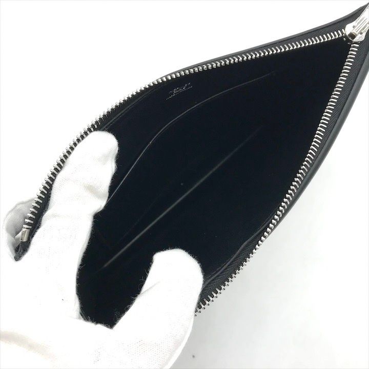 Hermes Cadena Tadelakt Black Hand Bag