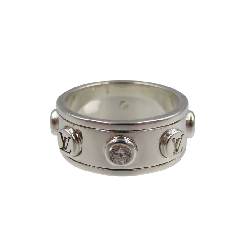 Louis Vuitton Studs M1622 L Silver 925 Ring 1065 — view 3