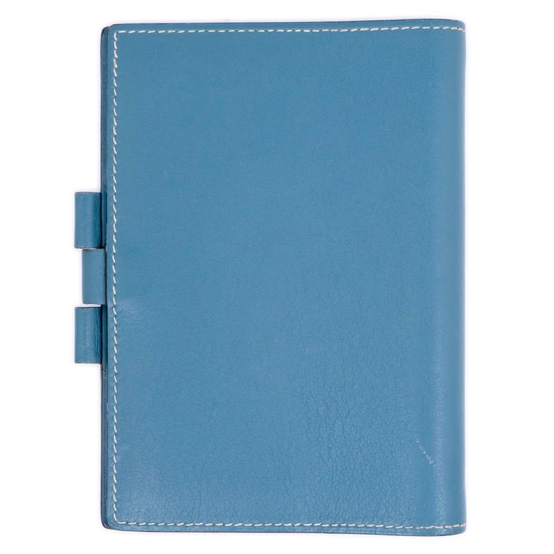 Hermes Agenda PM Blue Jean Swift Notebook Cover — view 3