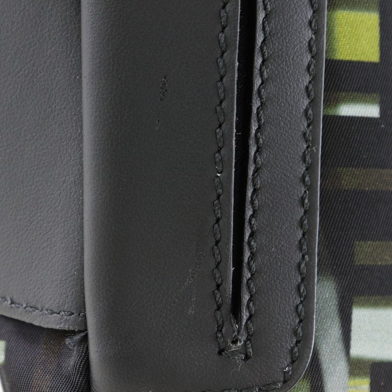 Fendi Mamma Bucket 3-Way Body Clutch Zucca Camouflage Pattern 7 Va472 Nylon Black — view 6
