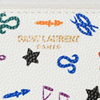 Saint Laurent Bifold Compact Wallet White Multi — view 8