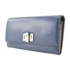 Fendi Peekaboo 8 M0377 Calf Navy Long Wallet — view 2