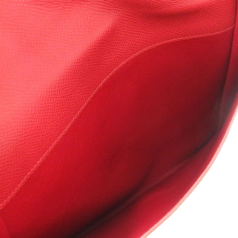Hermes Courchevel Red Gold Hardware 00 Vintage Clutch Bag 0225 — view 3