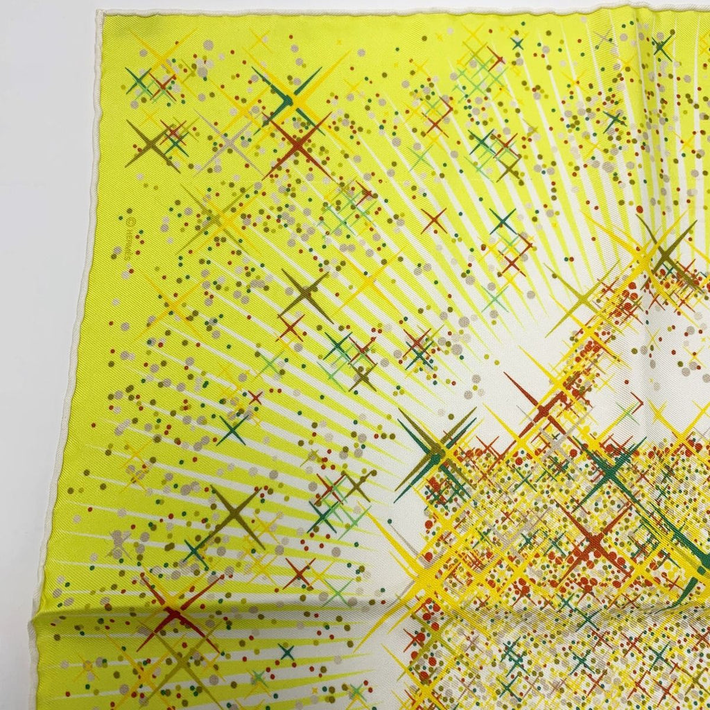 Hermes Magic Kelly Yellow Silk Scarf — view 2