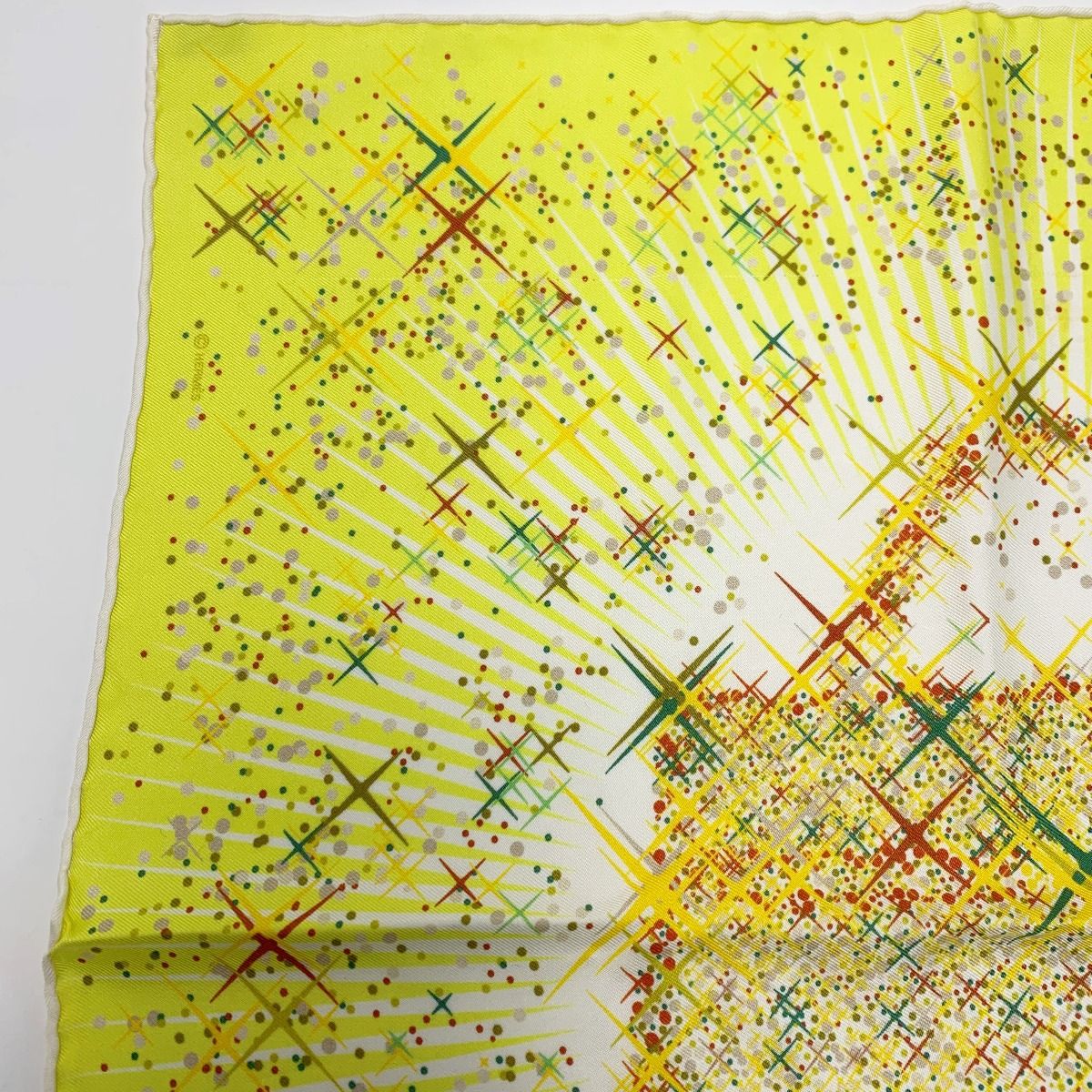 Hermes Magic Kelly Yellow Silk Scarf — view 2