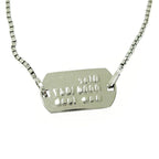 Christian Dior Dog Tag Plate Bracelet Silver — view 5