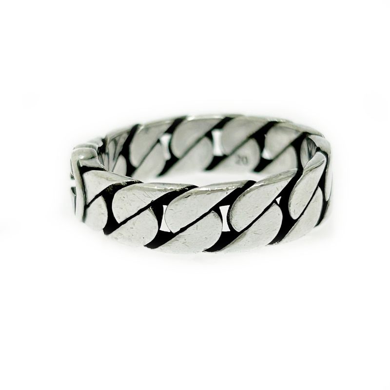 Gucci Silver Interlocking G Chain Ring 5.1 925 Engraved — view 3