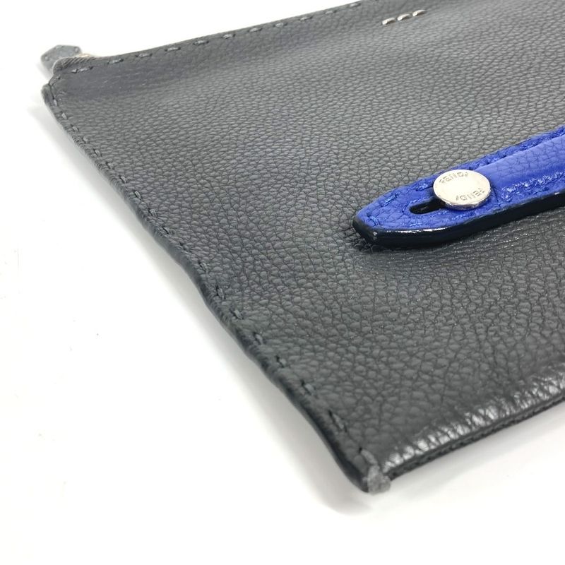 Fendi Clutch Bag Celeria Logo Leather Black — view 6