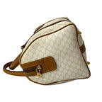 Celine Vintage Macadam Blason Triomphe Pattern Leather Handbag Mini Boston Bag