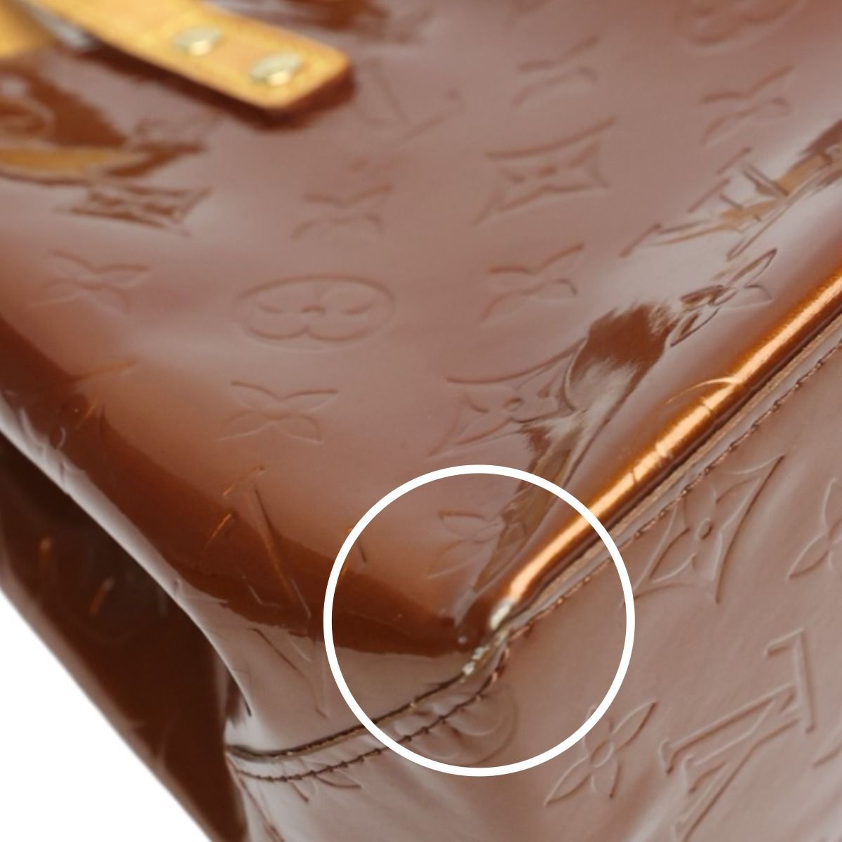 Louis Vuitton Vernis Reed PM Mini Bag Handbag Bronze — view 7