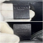 Celine Mini Tote Bag Black Macadam Leather Bucket Shape — view 9