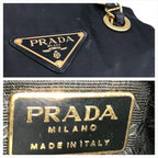 Prada Nylon Tessuto Chain Shoulder Bag Black — view 8