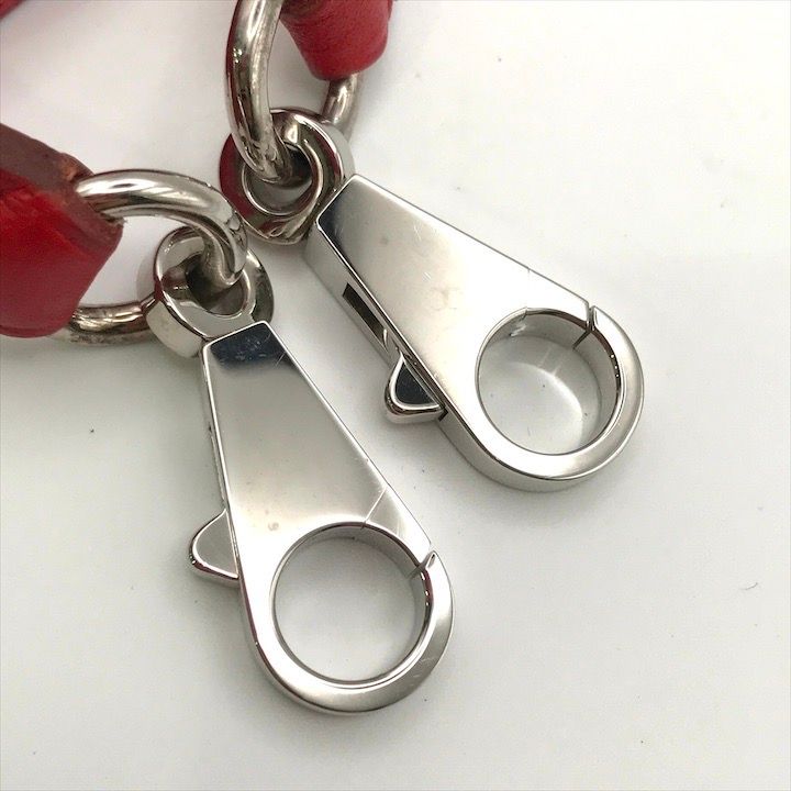 Hermes Kelly Bolide Leather Silver Shoulder Strap Red — view 4