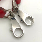 Hermes Kelly Bolide Leather Silver Shoulder Strap Red — view 4