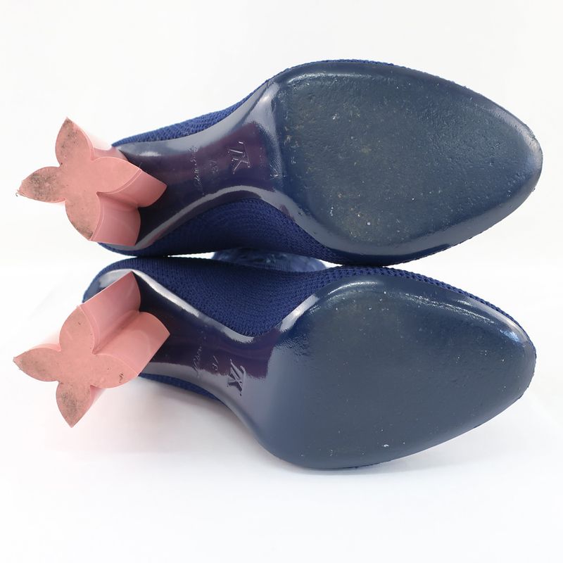Louis Vuitton Knit Boots Ankle Sock Navy Pink — view 6