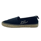 Saint Laurent Paris 17 SS Logo Embroidered Espadrilles Shoes Gup80 Black — view 2