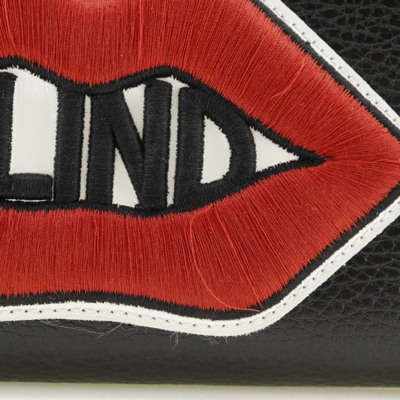 Gucci Round Zipper Embroidery GG Marmont Leather Black Long Wallet — view 8