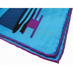 Hermes Carre 70 Caleche Elastique Vintage Silk Blue Canard Rouge — view 6