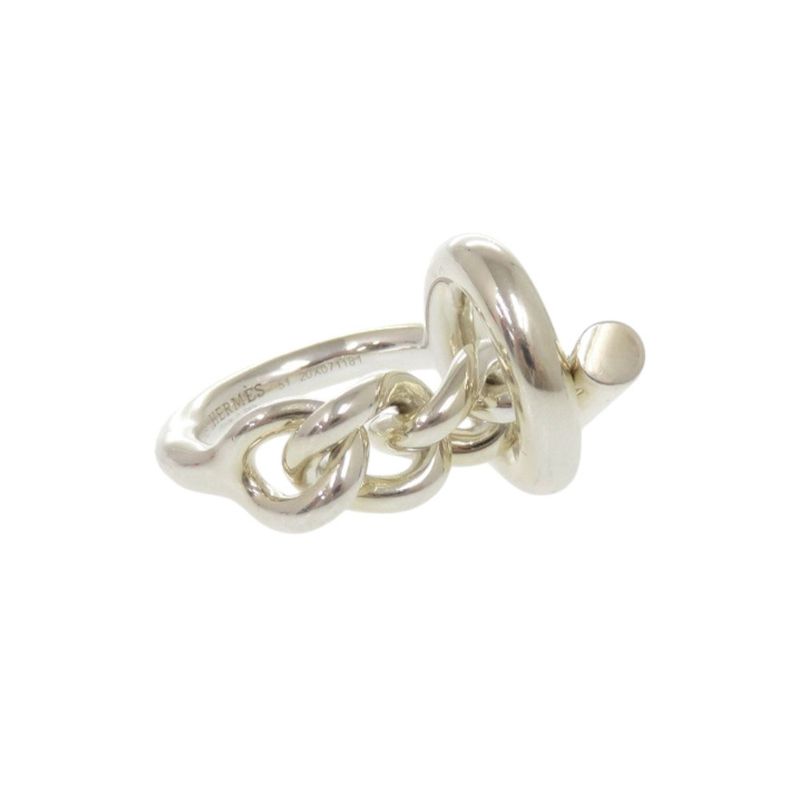 Hermes Croisette Silver 925 Size 51 Ring 1172 — view 5