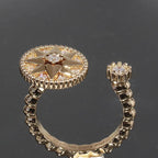 Dior Rose De Van Pave Diamond Ring 750 18K Pink Gold Box And Paper E1112 — view 3