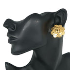 Chanel Flower Coco Mark Vintage Gold Plated 96 P 23.6 g Earrings — view 3