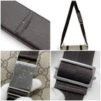 Gucci Shoulder Bag Beige Brown GG Supreme — view 9