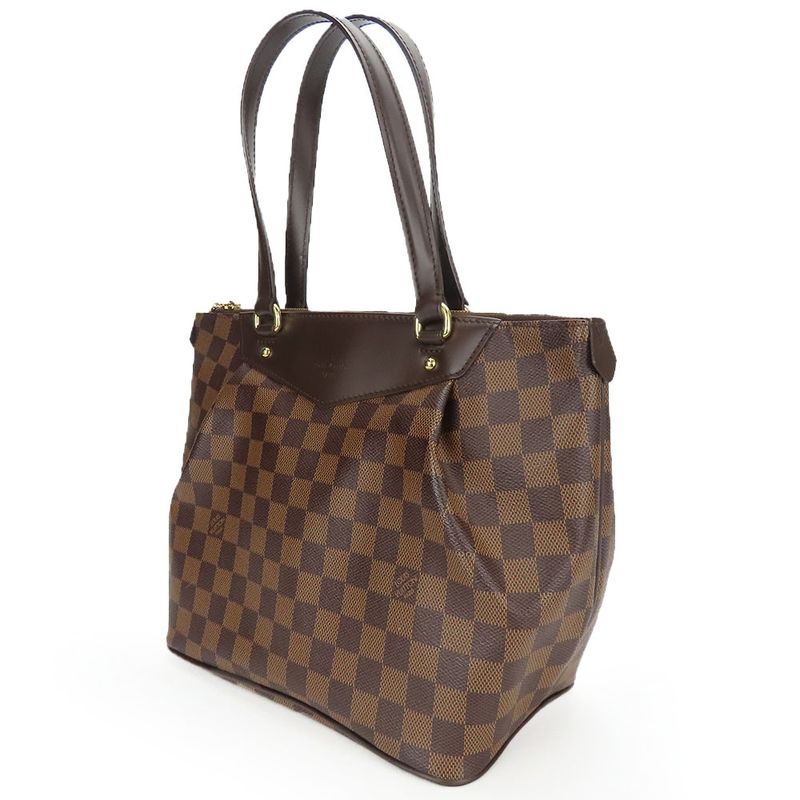 Louis Vuitton Tote Bag Westonminster PM Damier Leather Brown Daily Use — view 2