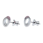 Hermes Earrings Pop Ash Mini H Pair Framboise Silver Color Jewelry — view 3