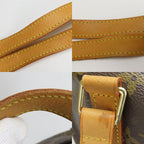 Louis Vuitton Tote Bag Cabas Mezzo Monogram Nubuck Leather Brown — view 5