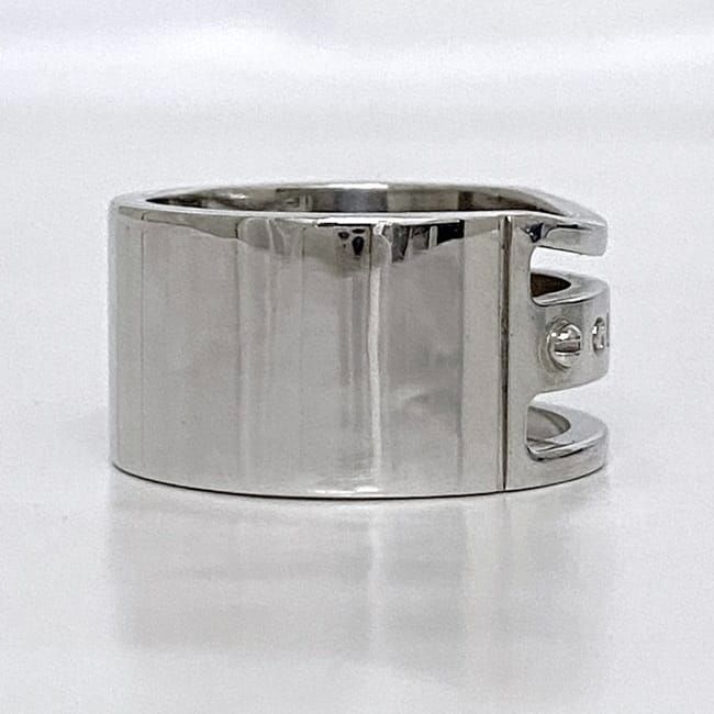 Gucci Logo Ring Silver Size 19 — view 7
