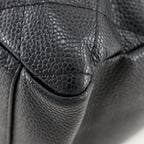 Chanel Petite Shopping Tote PST Chain Quilted Caviar Leather Black Shoulder Bag — view 4