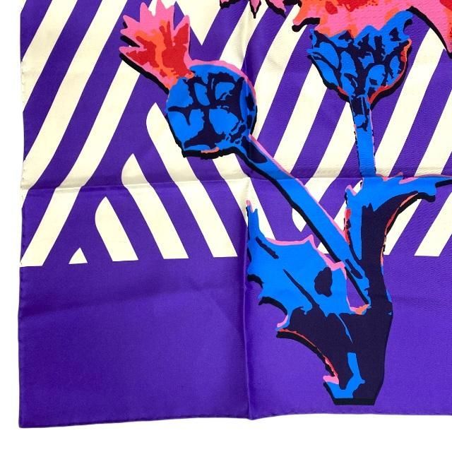 Christian Dior Small Accessories Scarf Large Size D-flower Pop Flower Logo Silk — view 5