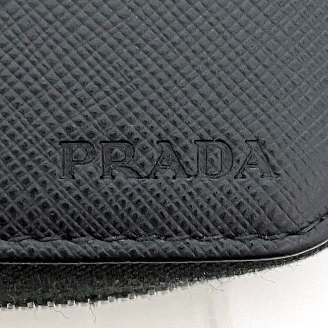 Prada Round Zipper Long Wallet Document Case — view 4