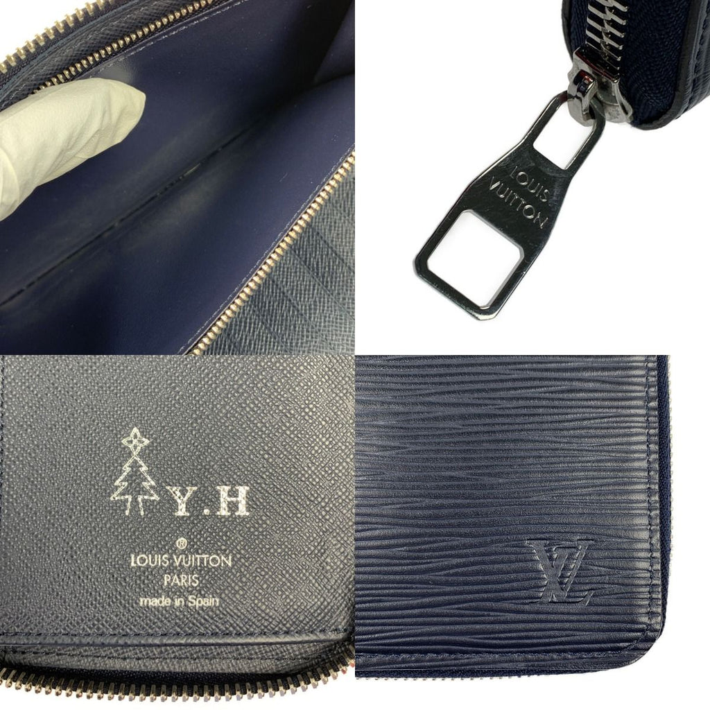 Louis Vuitton Epi Zippy Wallet Vertical Navy — view 4