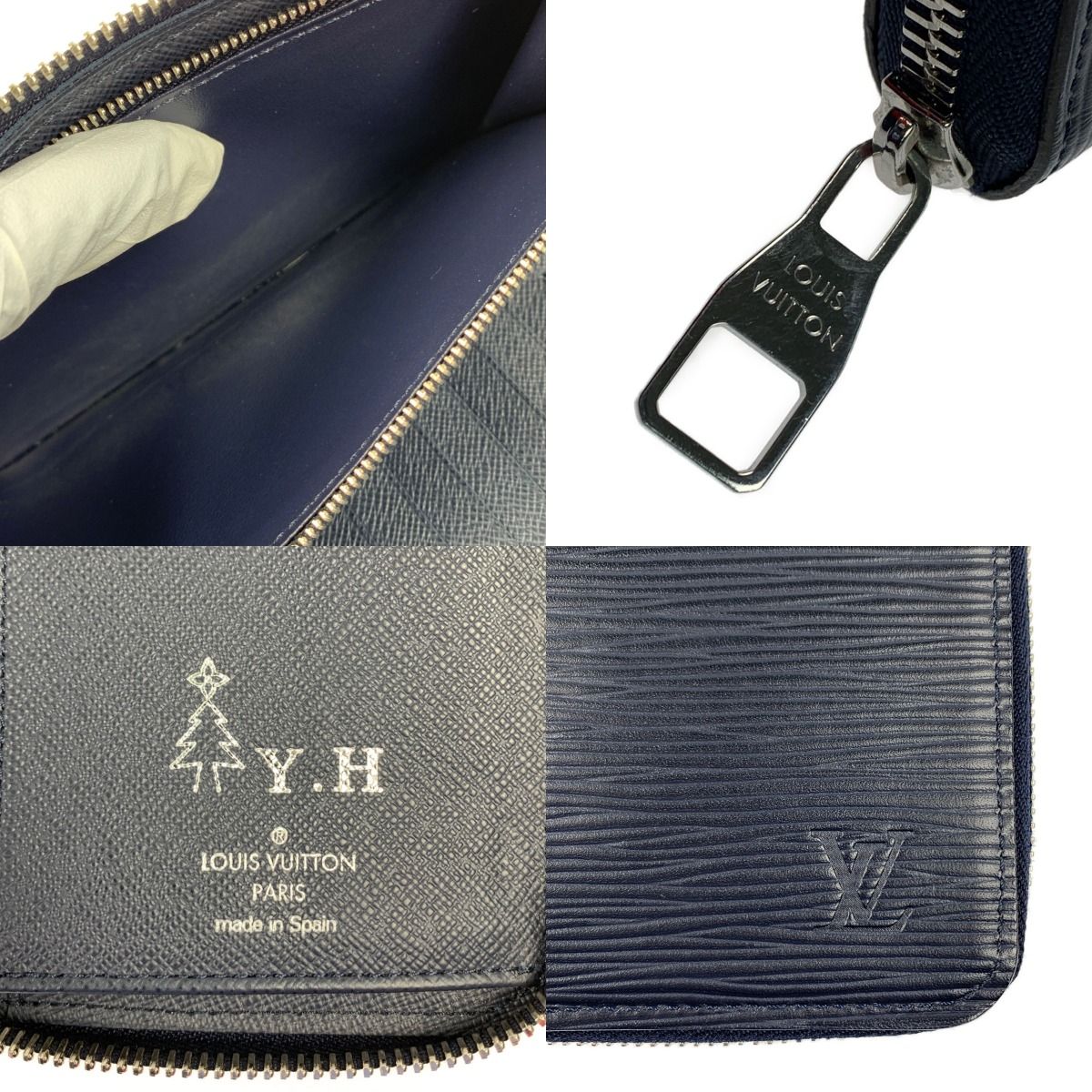 Louis Vuitton Epi Zippy Wallet Vertical Navy — view 4