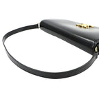 Celine Triomphe Trapeze 2-Way Shoulder Clutch Bag Leather Black Gold Hardware — view 4