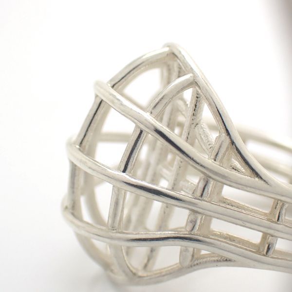 Bottega Veneta Silver Ring No 13 V5070 Outline — view 7