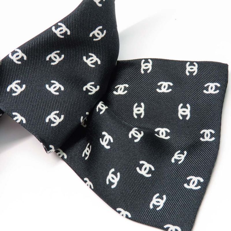 Chanel Barrette Aaa821 25 P Coco Mark Ribbon Black Silk Hair Accessory — view 5