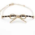 Chanel Choker Gold Coco Mark Ribbon Chain Lambskin — view 4