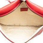 Gucci Logo Print Sherry Line Waist Bag Body Red Leather — view 7