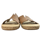 Hermes Espadrille Antigua Flat Leather Sandals 42 Brown — view 3