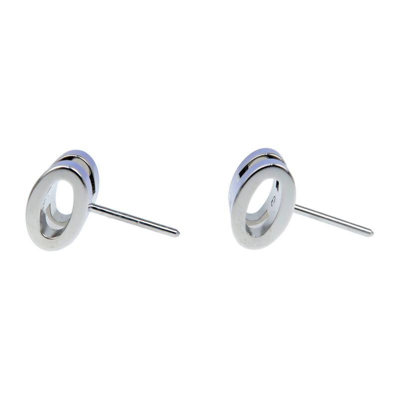 Hermes Earrings Pop Ash Mini H Pair Lila Purple Silver Color Jewelry — view 6