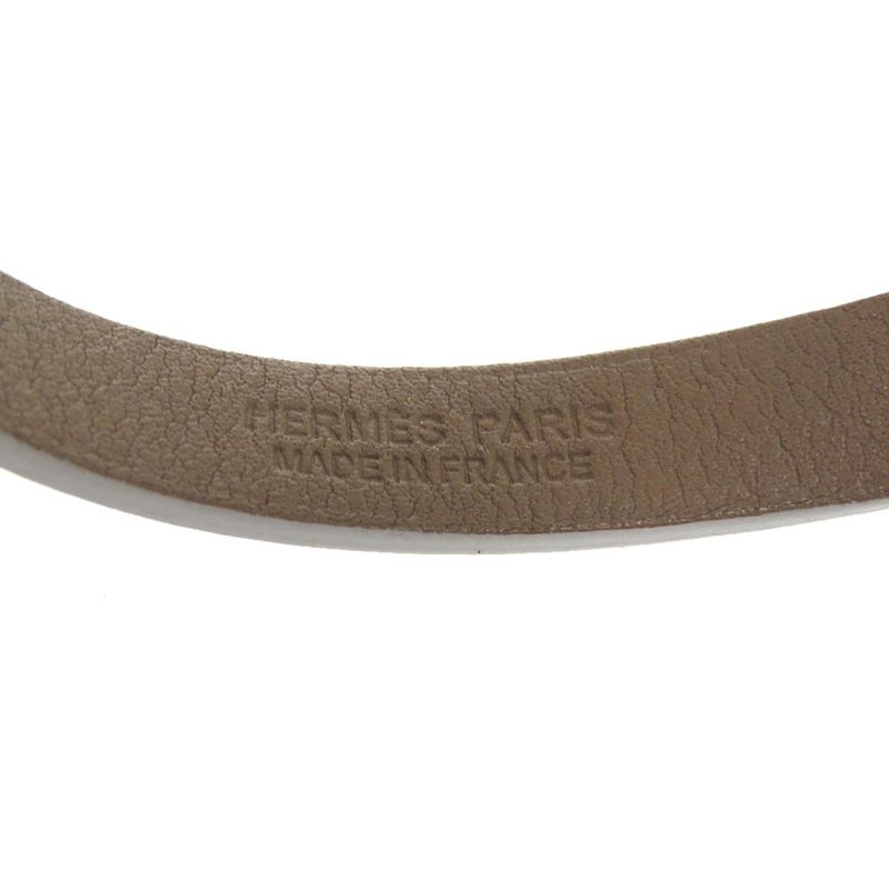 Hermes Medor Dubretour Leather White Gold Hardware Bracelet Accessories 0030 — view 5