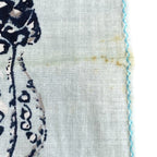 Chanel Scarf Handkerchief Bandana Camellia Logo Coco Mark Light Blue Black — view 8