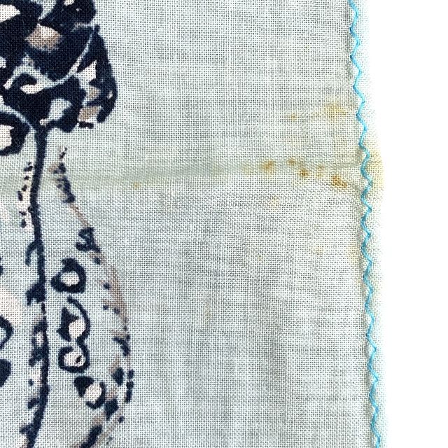 Chanel Scarf Handkerchief Bandana Camellia Logo Coco Mark Light Blue Black — view 8
