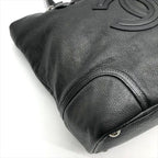 Chanel CC Logo Jumbo CC Soft Caviar Leather Hand Tote Black — view 5
