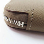 Hermes Azap Long Silk Quin Etoupe Vaux Epson Wallet Engraved — view 9