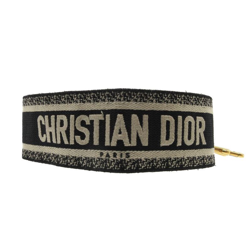 Christian Dior Logo Canvas Leather Black Shoulder Strap 0284 — view 3